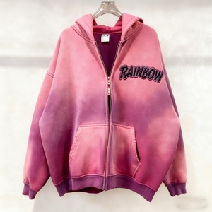 Người đàn ông của mặt trời phai mờ Gradient trùm đầu áo với 3 thêu bông pha trộn thoải mái phù hợp với phong cách thời trang dạo phố - Product Image 3