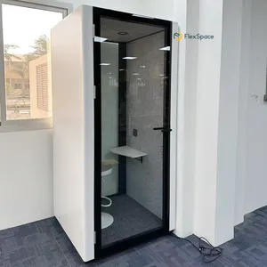 Flexspace 2024 yeni taşınabilir stüdyo ofis Pod çalışma ses geçirmez cam bakla kapalı ofis cep telefonu gizlilik Pod