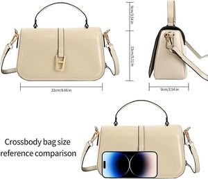 Women's Small Crossbody Purse PU Leather Top Handle Shoulder Handbags Satchel <b>Square</b> Bags for Women - Product Image 4