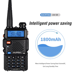 <span class=keywords><strong>Radio</strong></span> bidirectionnelle analogique portable double bande UV-5R 5W longue portée avec batterie 1500-2000mAh et résistance à l'eau IP25 - Product Image 3