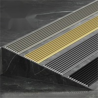 Profilé antidérapant en alliage d'aluminium pour escaliers, intérieur et extérieur, pour les bords des carreaux et des sols en marbre