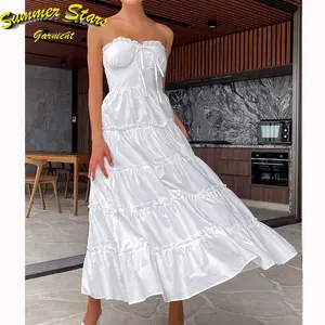 linen cheap new model white plus size ladies dresses casual sexy summer casual dresses formal