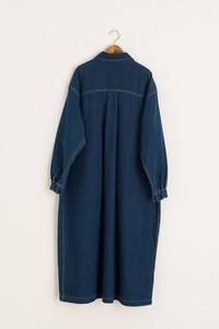 <span class=keywords><strong>Abito</strong></span> in <span class=keywords><strong>Denim</strong></span> da donna primavera autunno manica lunga Maxi camicia con Modulare - Product Image 5