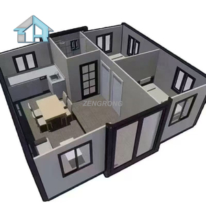 20-футовый расширяемый стальной контейнерный дом с 2 спальнями, дышащая конструкция, современный стиль, сборная конструкция, туалет в комплекте - Product Image 6