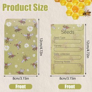 100% có thể tái chế giấy ngà bao bì gói giấy kraft trắng hạt giống Phong bì nhỏ thẻ Đồng Xu Phong bì cho hoa hạt giống Rau - Product Image 4