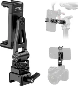 NEEWER Telefon Clamp Clip Halterung Metall Telefon Stativhalterung mit Cold Shoe-Halterung für RS4 RS3 Pro RS2 RSC2 Gimbal-Stabilisator