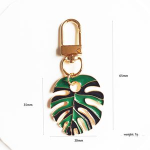 <span class=keywords><strong>Fancy</strong></span> Monstera Leaf llavero esmalte fresco planta verde chica hoja de palma <span class=keywords><strong>Metal</strong></span> llaveros para bolso encanto accesorios de coche - Product Image 6