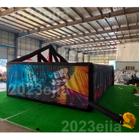 Prix usine géant Halloween labyrinthe cache-cache maison de clown hanté Oxford Portable horreur Halloween labyrinthe gonflable
