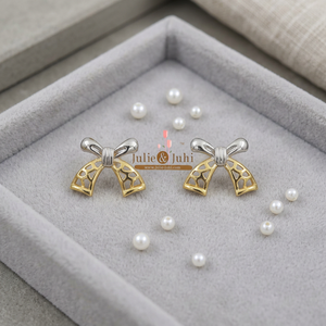 Boucles d'oreilles clous pour femme en or 22 carats avec un magnifique éclat jaune rhodié, design classique élégant, bijoux de mode légers - Product Image 4