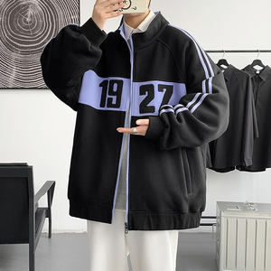 Cardigan fin personnalisé avec logo, style rétro américain, coupe oversize contrastée, respirant, pour printemps et automne - Product Image 4