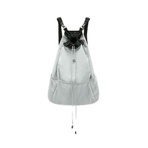 Mochila Unisex Mini de Nailon y Poliéster, Ecológica, con Cordón, Impermeable, Diseño Geométrico, 20-37L, Respaldo con Curva Fisiológica - Product Image 4