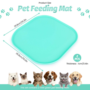 Reusable Waterproof <b>Silicone</b> Pet Bowl <b>Mat</b> Washable Pet Pad for Comfort and Hygiene - Product Image 2