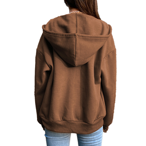 Giacche in pile oversize su misura da donna comode felpe <span class=keywords><strong>con</strong></span> <span class=keywords><strong>Zip</strong></span> <span class=keywords><strong>con</strong></span> collo alto lungo autunno inverno - Product Image 2