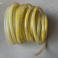 Tuyau de gaz en PVC transparent le plus populaire avec bande de ligne jaune sur le marché bolivien-Manguera De Gas 3/8 "10x16mm 500PSI