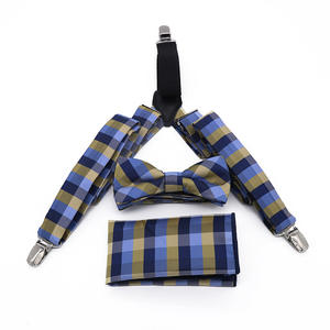 Mode hommes bretelles noeud papillon poche carré 3 pièces ensemble dans une boîte Gentleman fête de mariage Bretele père mari coffrets cadeaux - Product Image 3