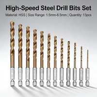 Foret hélicoïdal HSS M2/6542 en acier rapide, 12 DIN338, à queue droite, haute efficacité, certifié ISO9001 pour le perçage du bois