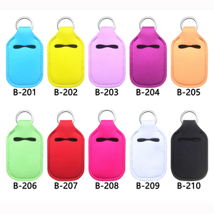 Portachiavi con supporto per lucidalabbra bianco vuoto portachiavi con supporto per Chapstick in Neoprene solido portachiavi con supporto igienizzante per rossetto per sublimazione - Product Image 3