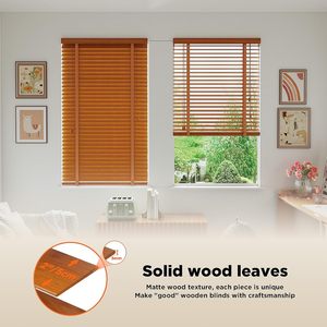 Stores occultantes en <span class=keywords><strong>bois</strong></span> de tilleul à lattes de 2 pouces, occultantes et offrant une intimité, en <span class=keywords><strong>bois</strong></span> massif, horizontales, pour la maison, la chambre à coucher, la salle de bain, le salon, les fenêtres/les portes, 22,5 pouces de largeur - Product Image 3