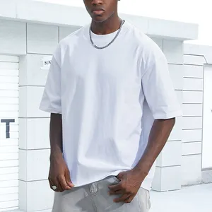 high quality 100% cotton oversized tshirt fashion essential men's t-shirt brand logo custom t shirt