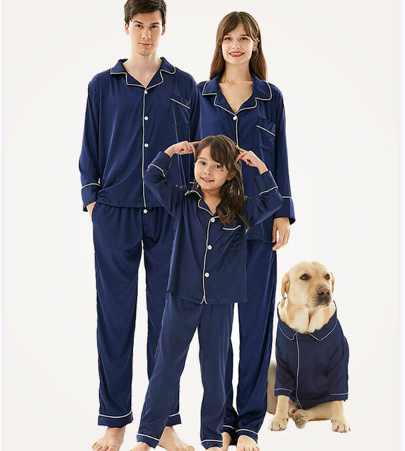 Custom Printed Matching Pj Set Christmas Pajama Family Pajamas Matching Sets Skin-Friendly Lounge Wear Cotton Pajama Set