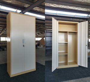 Casier métallique sur mesure à 2 portes, <span class=keywords><strong>armoire</strong></span> de rangement en acier pour vêtements avec clé et penderie pour <span class=keywords><strong>vestiaire</strong></span> scolaire ou de gymnase - Product Image 1