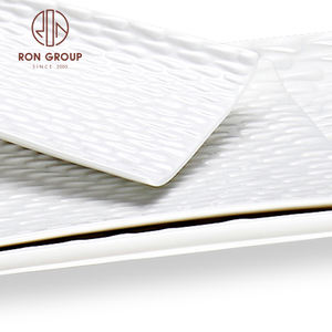 Vajilla Rectangular de porcelana para restaurante y Hotel, vajilla de cerámica blanca PARA CENA, precio barato, venta al por mayor - Product Image 5