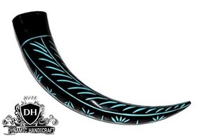 แก้วมักไวกิ้งแท้ทรงเขาควายทำด้วยมือสำหรับดื่มสไตล์นอร์สแบบชนบท - Product Image 2