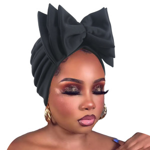 <span class=keywords><strong>Bonnet</strong></span> turban doux pour <span class=keywords><strong>femme</strong></span> avec nœud multicouche, foulard <span class=keywords><strong>africain</strong></span> pour <span class=keywords><strong>femme</strong></span> - Product Image 4