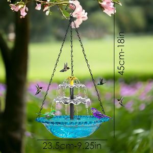 Fuente de Agua en Cascada Solar para Pájaros, con Agua Corriente, Material Plástico Ecológico, Función de Temporizador, para Uso en Exteriores, Venta al Por Mayor - Product Image 3