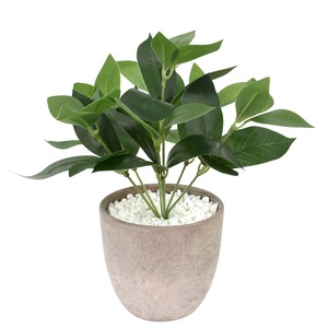 Plantes artificielles en faux toucher, feuilles porte-bonheur, bonsaï, plante murale artificielle pour la décoration de jardin - Product Image 3