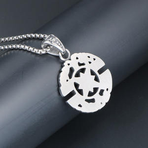 Stainless Steel <b>Star</b> Pendant Necklace With Eight Pointed <b>Star</b> <b>Design</b> For Men SP733 - Product Image 4
