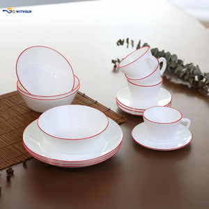 <span class=keywords><strong>Pas</strong></span> <span class=keywords><strong>cher</strong></span> 16pcs Fleur Décor Résistant À La Chaleur Verre Opalware Vaisselle Ensembles De Vaisselle <span class=keywords><strong>Micro</strong></span>-ondes & Lave-Vaisselle - Product Image 3