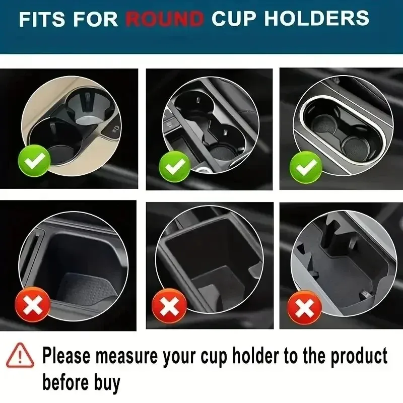 Xunhao CU-PH-001 ABS Large Car Cup Holder Expander Adapter - 2-in-1 Adjustable Extender Phone Holder