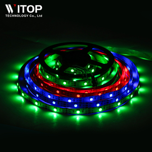แอดเดรสเฉพาะบุคคลสมาร์ท WS2812B RGB สี <span class=keywords><strong>LED</strong></span> <span class=keywords><strong>Strip</strong></span> Light DC5V 5 M พิกเซล <span class=keywords><strong>LED</strong></span> <span class=keywords><strong>Strip</strong></span> 30/60 leds/M โปรแกรม SK6812
