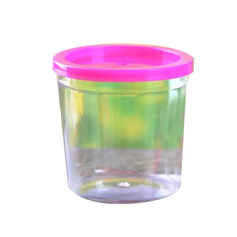 Portable Betta Cup Fish Bowls Mini Turtle Cage Plastic Small Reptile Carrier with Removable Lid Easy to Clean