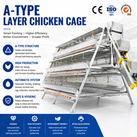 Cage à batterie à 3, 4 ou 5 niveaux pour système d'élevage de poulets en ferme commerciale, en acier galvanisé