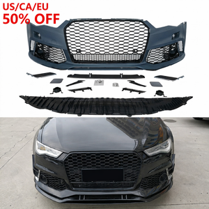 Kit de conversion de pare-chocs avant pour <span class=keywords><strong>Audi</strong></span> A6 S6 C7 C7.5 2012-2018, style <span class=keywords><strong>RS6</strong></span> C7.5, avec calandre, pour mise à niveau du pare-chocs avant des modèles A6 S6 C7 C7.5 2012-2018. - Product Image 1