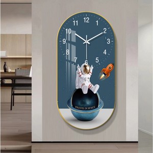 Bán Hàng nóng động vật thiết kế hình bầu dục đồng hồ PVC khung giấy nghệ thuật Hươu Pha Lê sứ sơn cho trang trí nhà tường nghệ thuật - Product Image 5