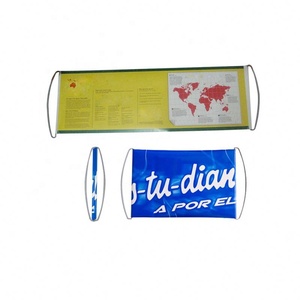 Bannière déroulante à main rétractable avec logo personnalisé - Product Image 1