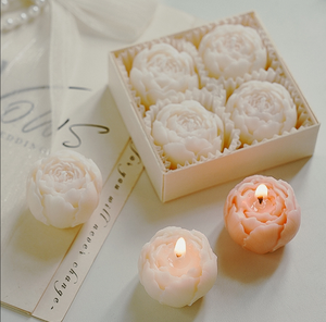Wholesale Handmade Soy Wax Flower-Shaped Art <b>Candles</b>-Environment-Friendly Long-Lasting Scented for Christmas Home Decoration - Product Image 1