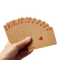 Cartes de jeu personnalisées en papier kraft créatif épaissi et givré, avec logo/design graphique personnalisé, cadeaux promotionnels