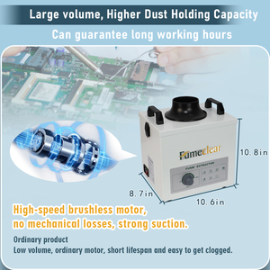 Hút mạnh mẽ hút khói extractor 10 * dày pre-lọc + H13 HEPA Hàn fume extractor 99.99% thanh lọc Hàn Hàn - Product Image 5