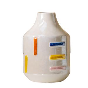 Jarrón <span class=keywords><strong>de</strong></span> Cerámica <span class=keywords><strong>con</strong></span> Bloques <span class=keywords><strong>de</strong></span> Color, Jarrón <span class=keywords><strong>de</strong></span> <span class=keywords><strong>Flores</strong></span> <span class=keywords><strong>de</strong></span> Lujo Moderno para Decoración del Hogar - Product Image 6