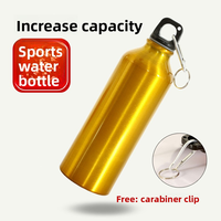 Botella de Agua Deportiva de Aluminio de Una Sola Capa, Reutilizable, con Logotipo Personalizable, para Ciclismo