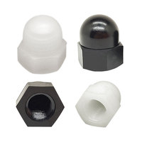 Offre Spéciale d'usine DIN1587 PA66 écrou borgne en Nylon plastique M5 M6 M8 hexagone hexagone écrou borgne écrou Acron couleur noir blanc