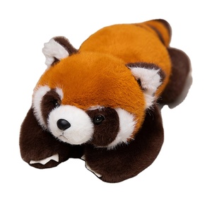 Super morbido panda minore peluche peluche peluche panda rosso peluche adorabile cuscino rosso panda - Product Image 1