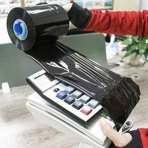 Film Estirable Industrial Negro de Alto Brillo, Plástico para Envolver Palets, Autoadhesivo, Embalaje Resistente - Product Image 5