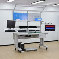 Banc de travail motorisé ESD robuste DETALL avec moteur et configuration flexible pour l'assemblage de précision en salle blanche