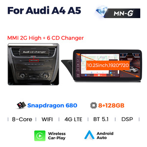 Écran Tactile Android MEKEDE Snapdragon 680 CarPlay Auto 8 Cœurs 4G WiFi pour Audi A4 A5 MMI 2G High <span class=keywords><strong>6</strong></span> Changeurs <span class=keywords><strong>CD</strong></span> - Product Image 1