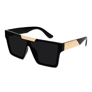 Lmamba 3403 Nuevas Gafas de Sol con Marco Grande Integrado para Hombre y Mujer, Personalidad, Moda Retro, Tendencia, Marco Cuadrado Grande - Product Image 1